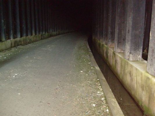 Taft Tunnel
It is very dangerous so be careful. Inside are channels along the side. Many riders have fallen into these in the dark.
