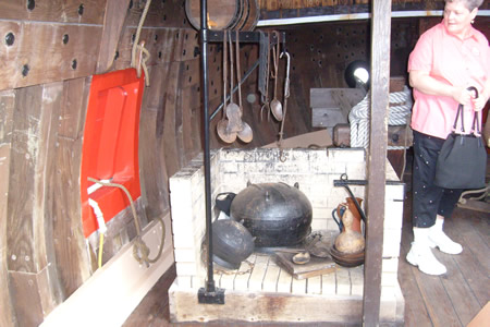 The kitchen
That's it, all there was. It could not be used on choppy seas or it might burn up the ship.
