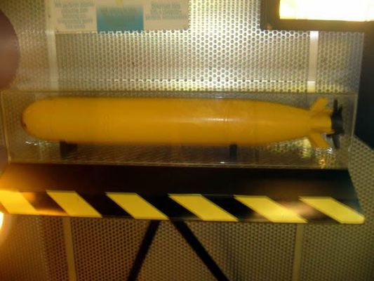Not a torpedo. AUV - Autonomous Underwater Vehicle
These are used to explore and map the ocean.
