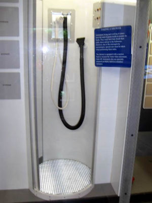 Space Station Shower
Shower head looks normal. Includes a vacuum.
