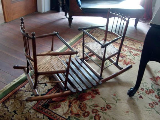 A period children's rocker donated to the museum
