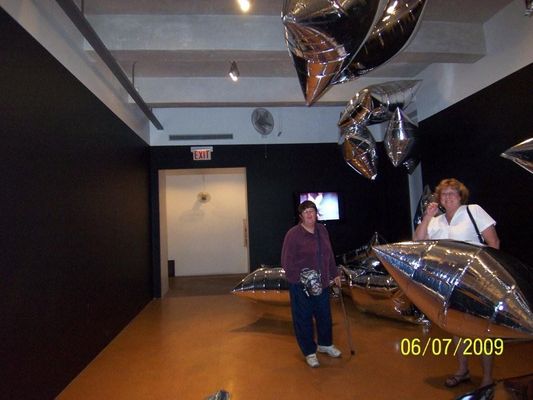 Silver clouds at the Andy Warhol Museum
Interactive art can be fun. Fans blow them around.
