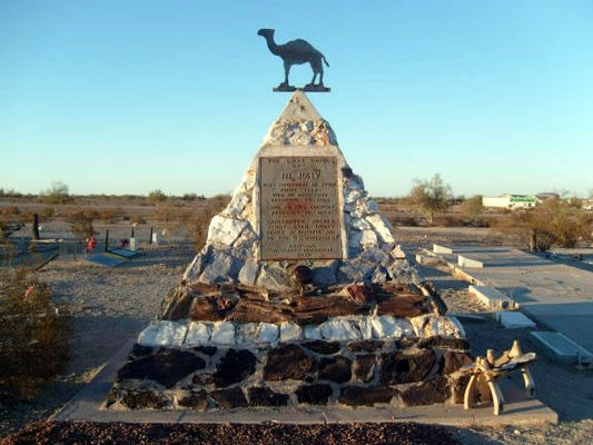 Hi Jolly monument
Hi Jolly was a camel driver with the US Cavalry Camel Corps desert experiment
