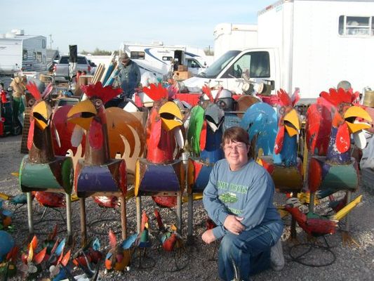 Hanging out with my friends. Bok! Bok!
