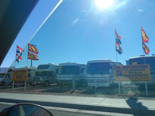 Lots of RVs for sale in Quartzsite, more than ever

