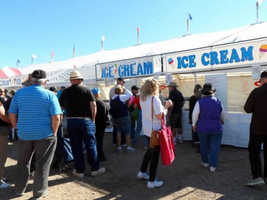 The ever popular ice cream booth outside the Big Tent
