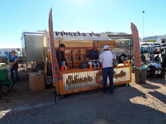 Stop for a pop
$6 for a souvenir tin cup and only $1 for refills.
