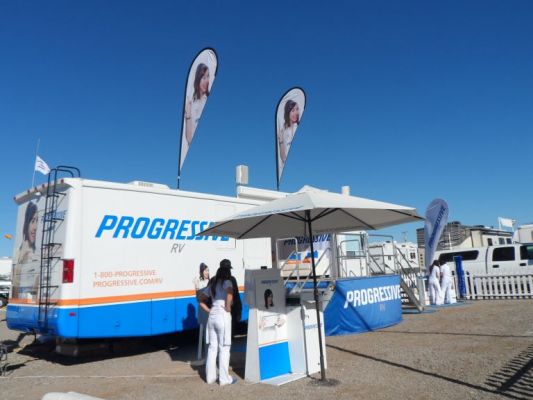 Take a picture with Progressive's Flo
