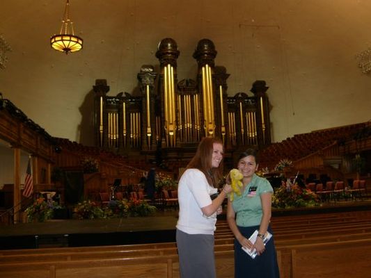 Temple Square guides and George
