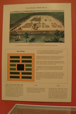Savannah Layout
When James Oglethorpe layed out Savannah, he did an excellent job that still works very well today. The beautiful city is made up of 24 park-like squares surrounded by homes, businesses, and government offices with each having a specific place in the plan. Each square contains a monument or fountain. They were originally used for meetings and to graze animals.
