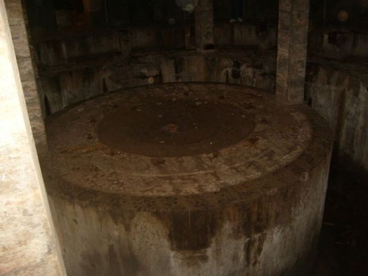 Mishler gun pit
Capped over permanently when gun removed. Spaces in walls to get out of the way of the gun as it turns 360.
