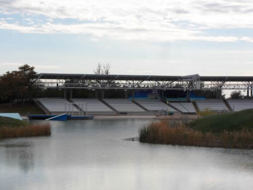 Lagoon and water ski show stands
