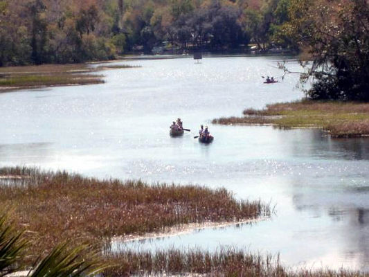 Rent a canoe or kayak or bring your own.
