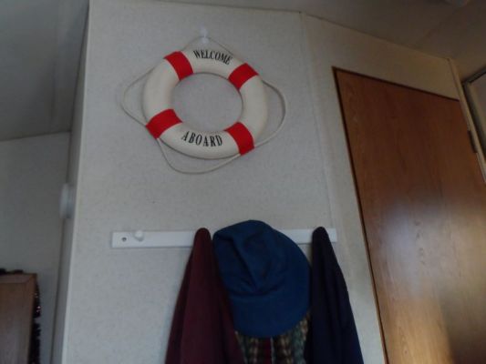 Welcome Aboard!
New coat rack and life preserver decoration.
