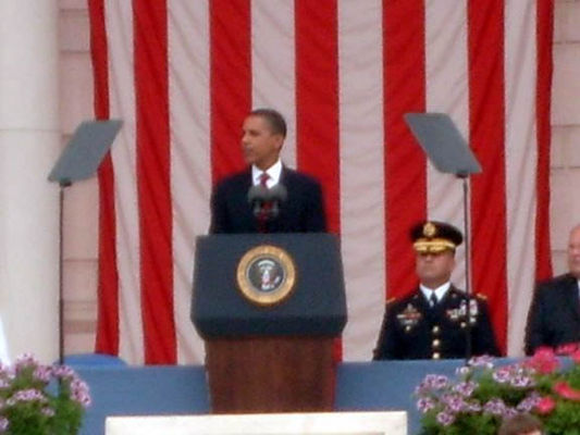 President Barak Obama
First time I have ever been anywhere near a president. We were pretty close. 
