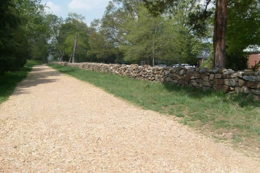 The stone wall 
