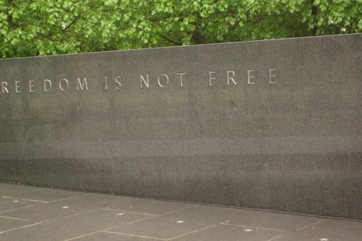 Freedom is not free
