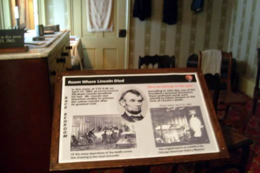Room where Lincoln died
