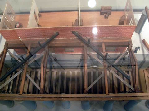 Boat scales to weigh for tolls
Looking down from above the scales model
