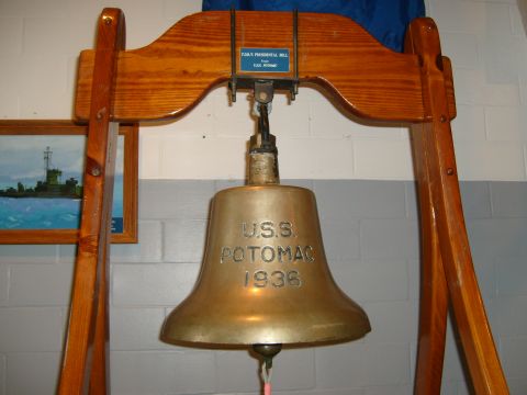 The bell from Roosevelt's yacht, The Potomac
