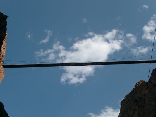 Royal Gorge bridge from the bottom
