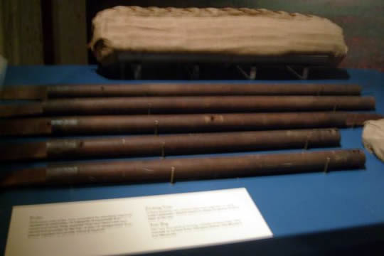 The poles and canvas tent bag
