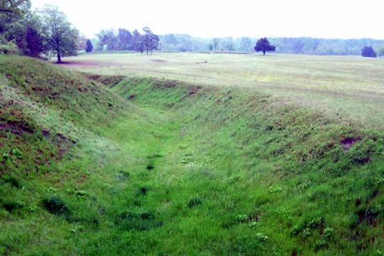 Looking out over the open battlefield
