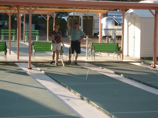 Shuffleboard is pretty popular
