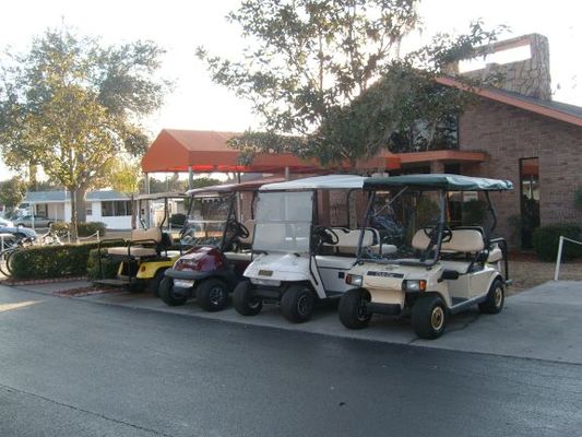 The golf cart brigade
Someone in the area has one that looks like a '57 Chevy. LOL
