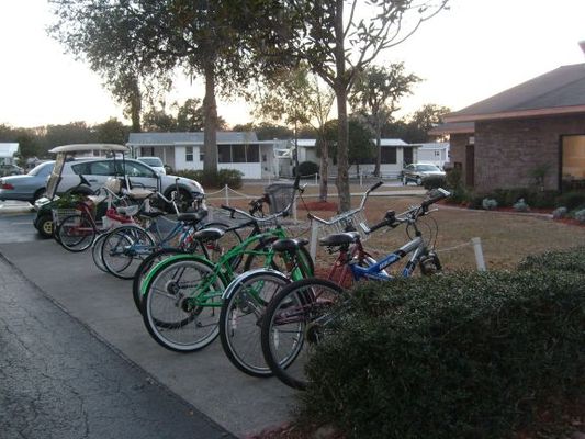 The bike brigade at the clubhouse
